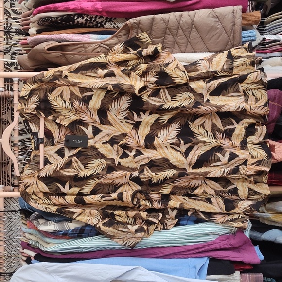 NWT PLUS SIZE BOHO FEATHER PRINT TUNIC TOP BY ARNA YORK SIZE 18 - Picture 3 of 7